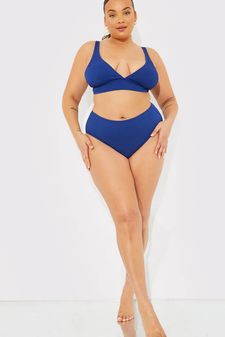 Contour Rib High Waisted High Leg Bikini Bottom