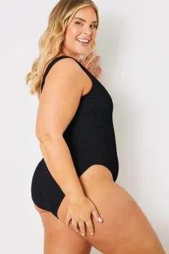 Control Crinkle Scoop Neck Swimsuit