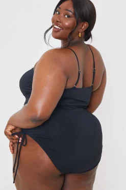 Control Ruched Tie Side Swimsuit