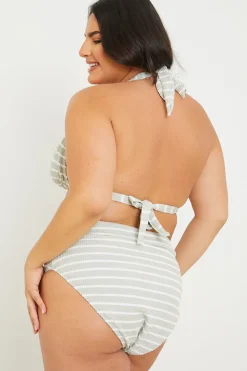 Control Stripe Boomerang Bikini Bottoms