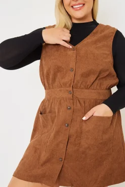 Corduroy Pinafore Dress