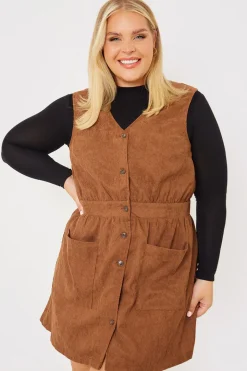Corduroy Pinafore Dress