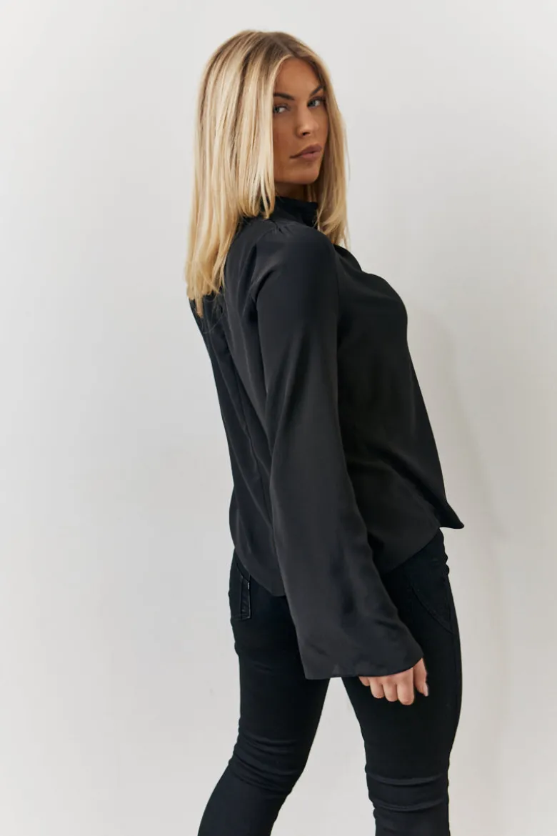 Cowl Neck Draped Blouse