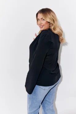 Cowl Neck Draped Blouse