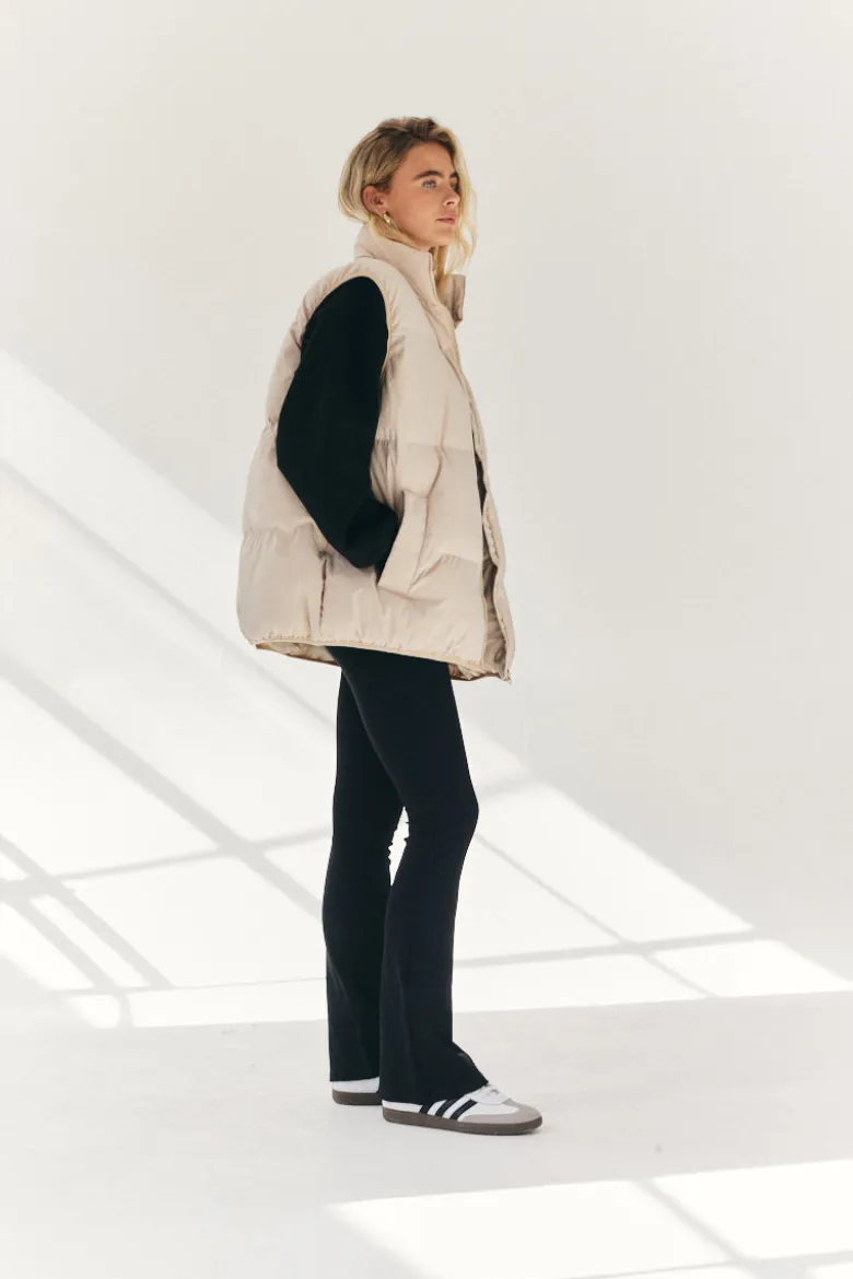 Cream Oversized Puffer Gilet
