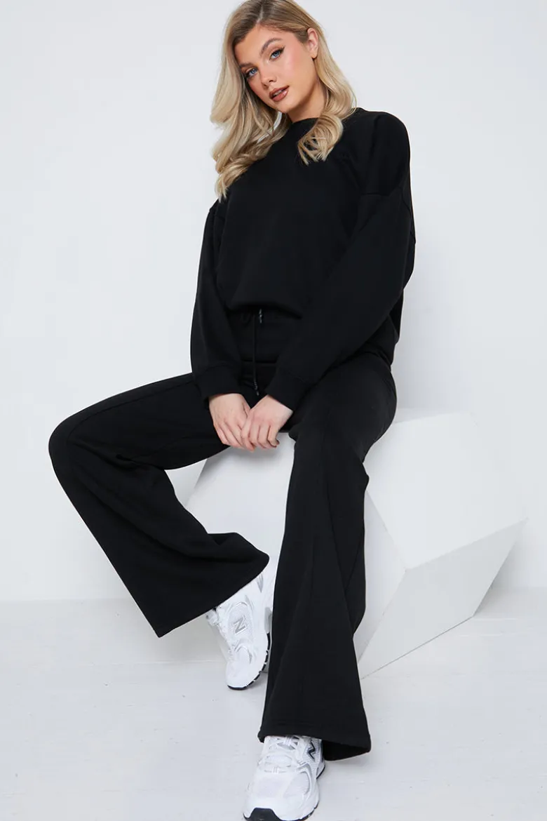 Crew Neck Fleecback Sweater