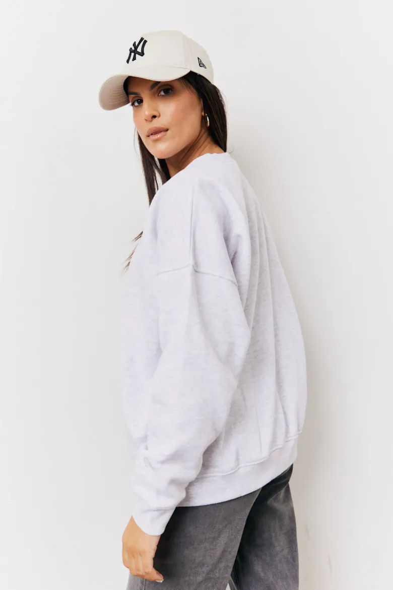 Crew Neck Fleeceback Sweater