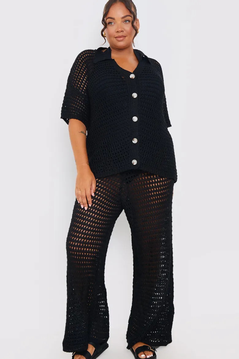 Crochet Button Down Co-Ord Shirt
