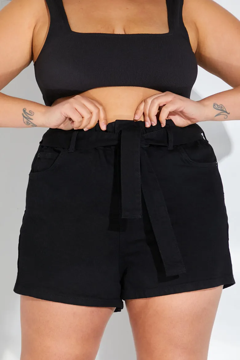 Denim Paper Bag Short