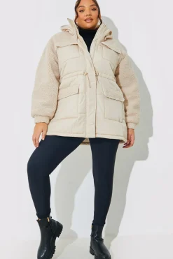 Detachable Hood Borg Puffer Coat