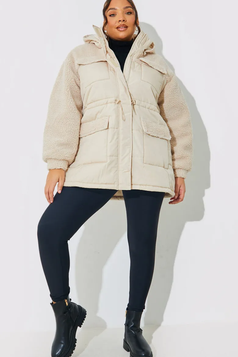 Detachable Hood Borg Puffer Coat