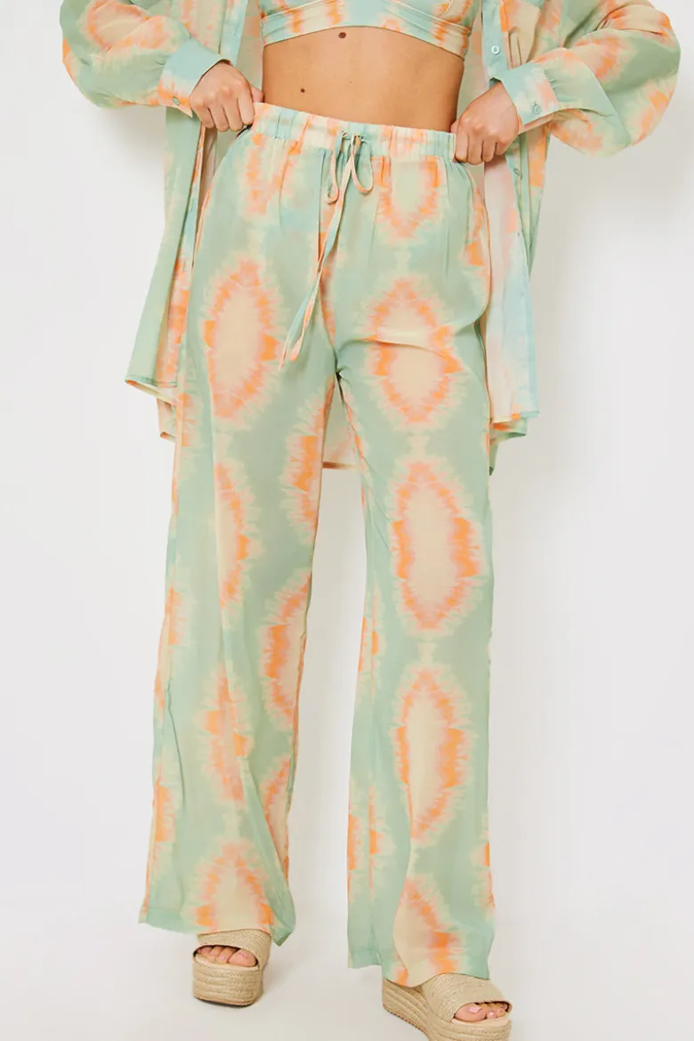 Elasticated Wide Leg Co-Ord Beach Trousers