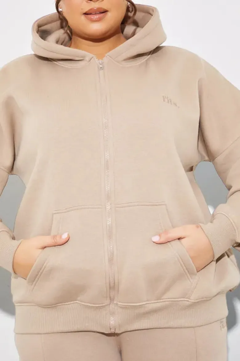 Embroidered Zip Up Jersey Jacket