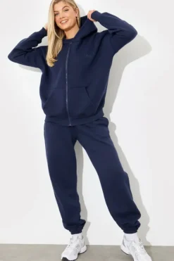 Embroidered Zip Up Jersey Jacket