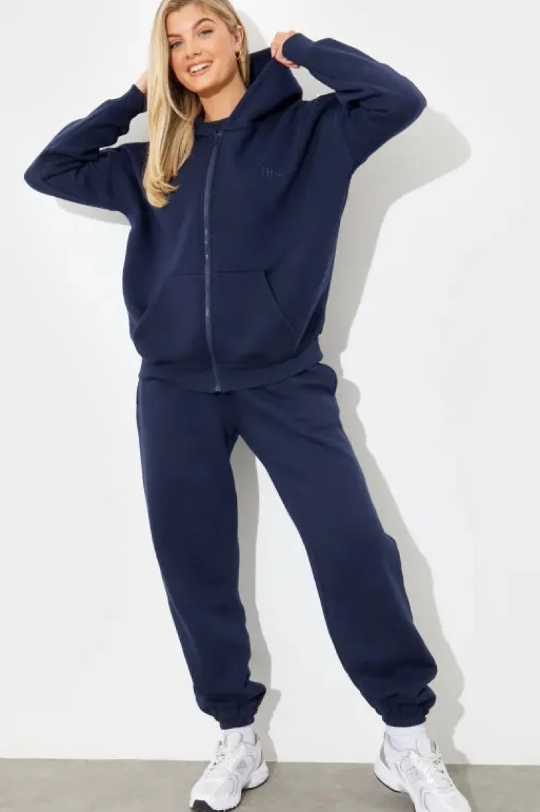 Embroidered Zip Up Jersey Jacket