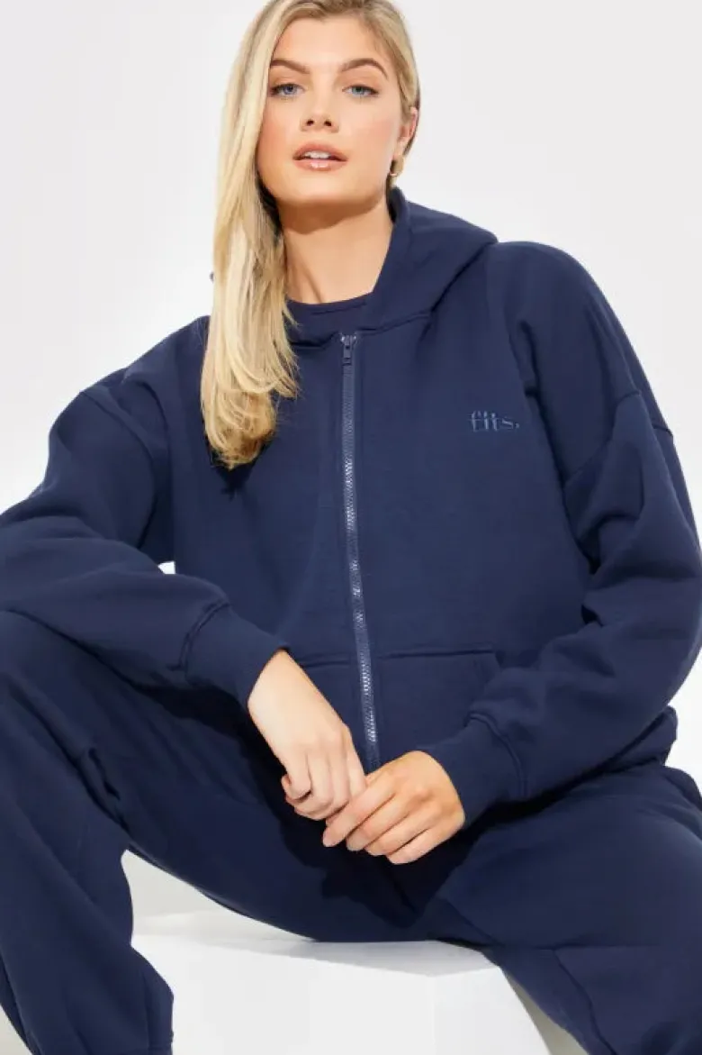 Embroidered Zip Up Jersey Jacket