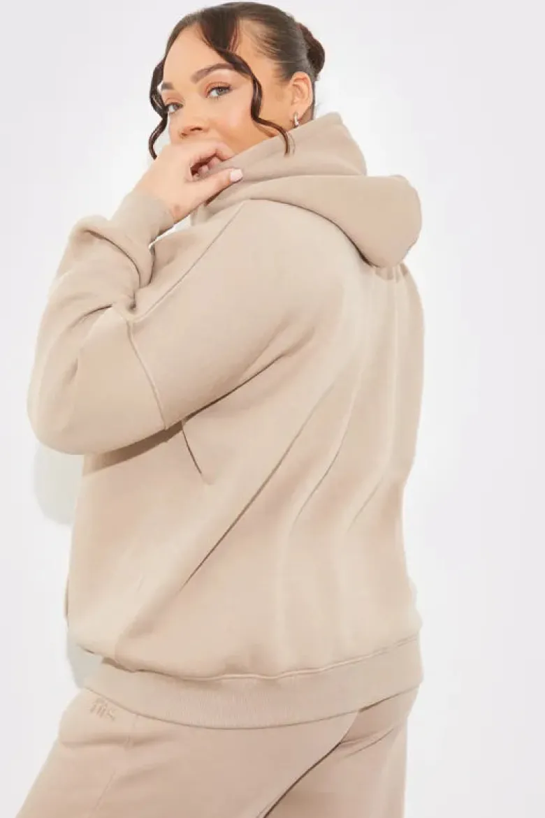 Embroidered Zip Up Jersey Jacket