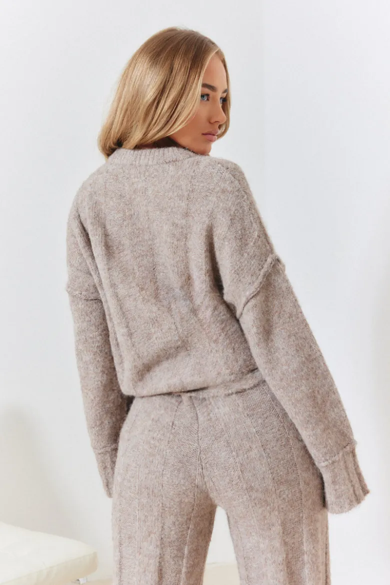 Exposed Seam Knit Co-Ord Jumper