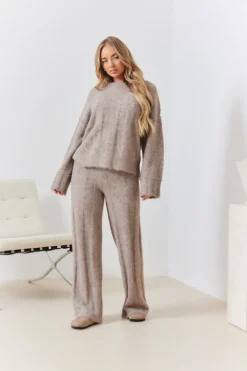 Exposed Seam Knit Co-Ord Jumper