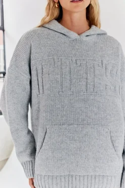 FITS Embossed Knitted Co-Ord Hoodie