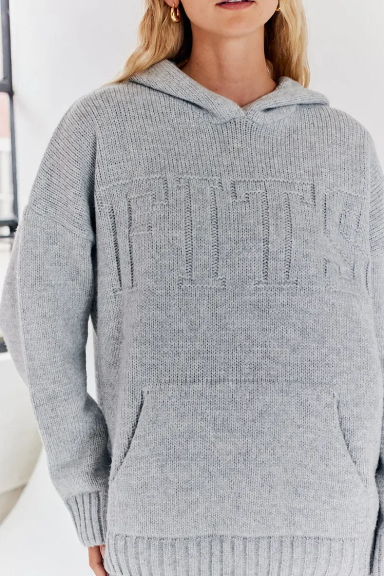 FITS Embossed Knitted Co-Ord Hoodie