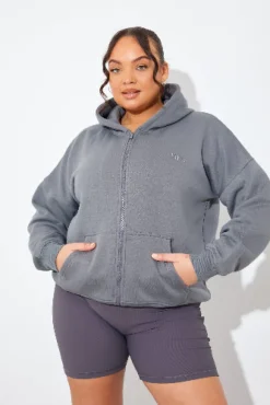 FITS EMBROIDED ZIP UP JERSEY JACKET