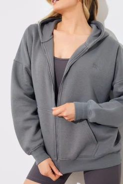 FITS EMBROIDED ZIP UP JERSEY JACKET