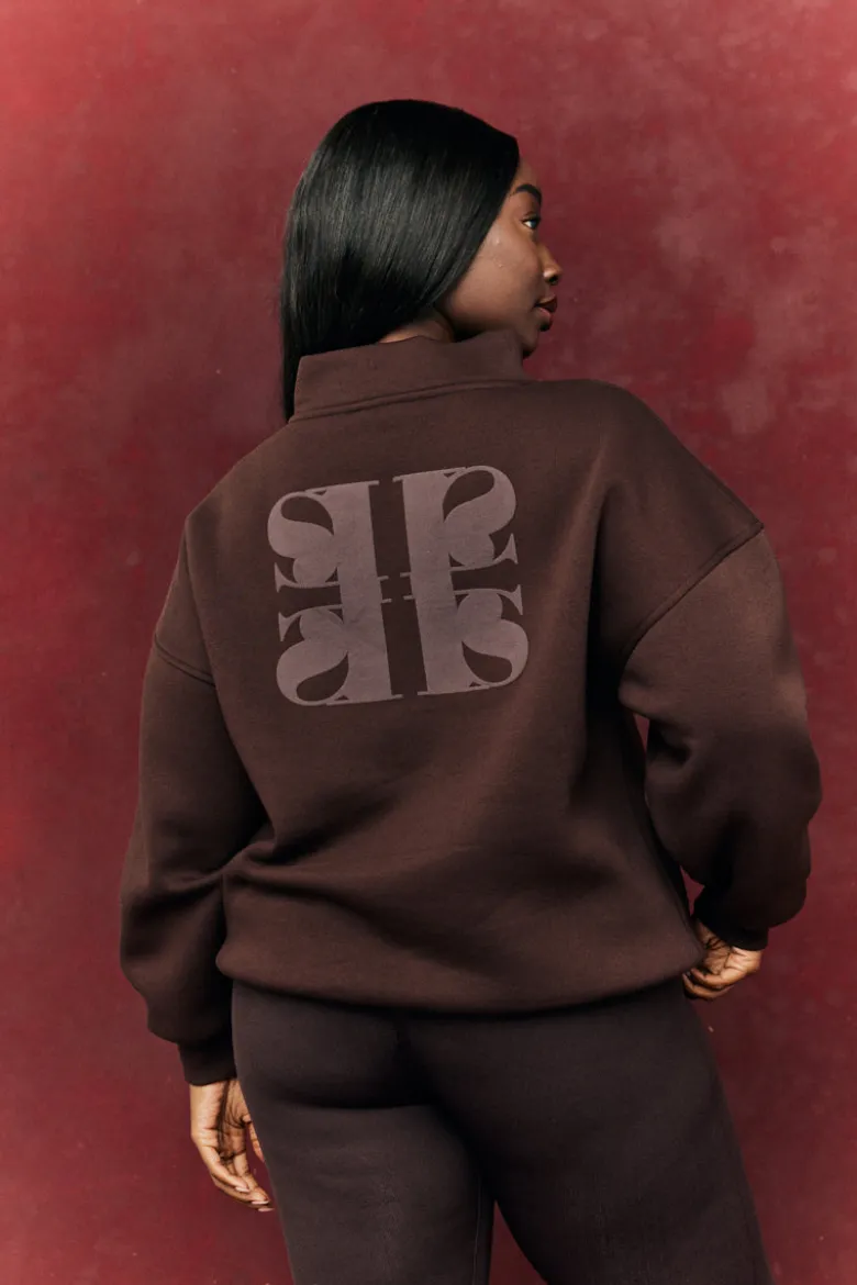 Fits Quarter Zip Printed Sweatshirt