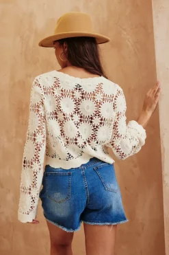 Floral Detail Knit Co-Ord Cardigan