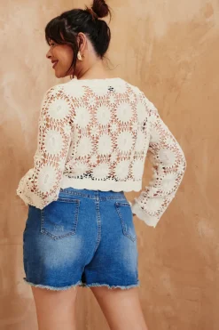 Floral Detail Knit Co-Ord Cardigan
