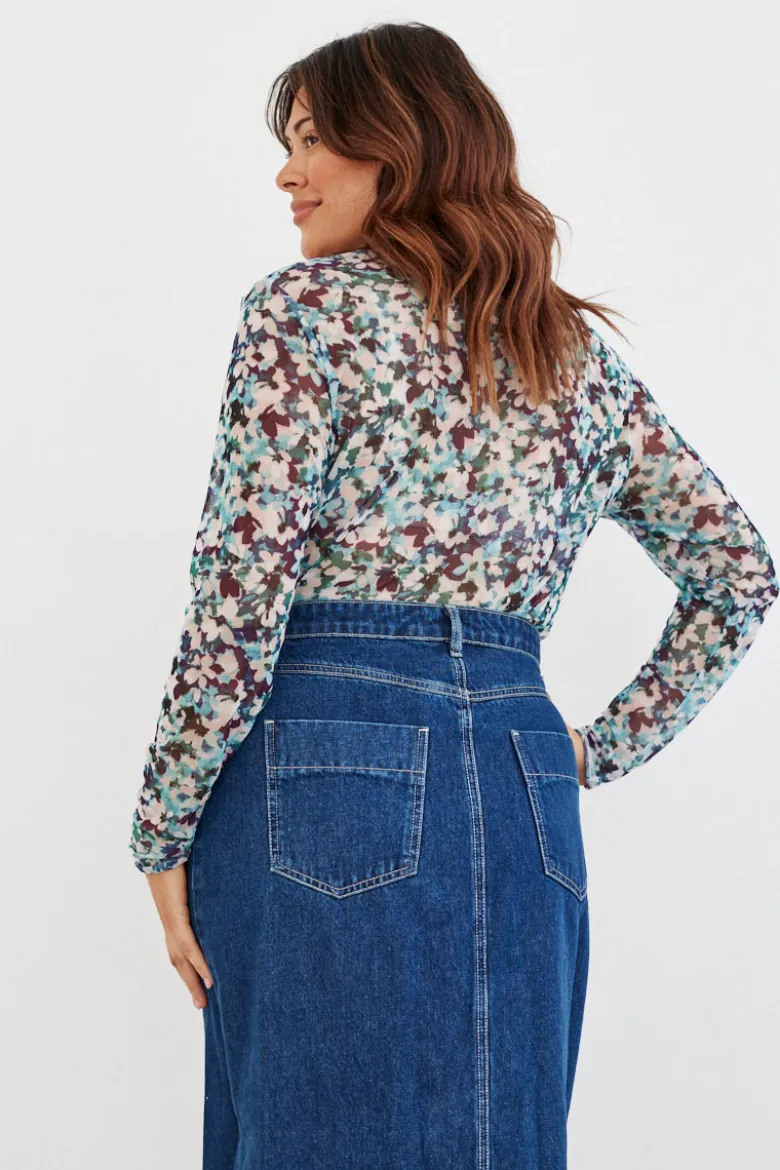 Floral Mesh T-Shirt