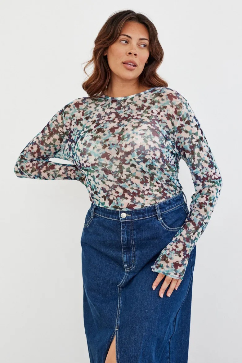 Floral Mesh T-Shirt