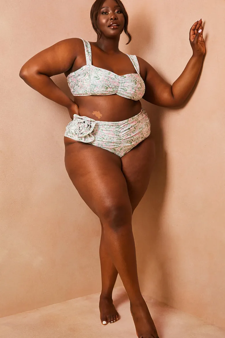Floral So Perfect Wide Strap Bikini Top