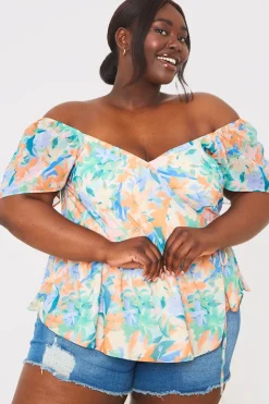 Floral Wrap Blouse