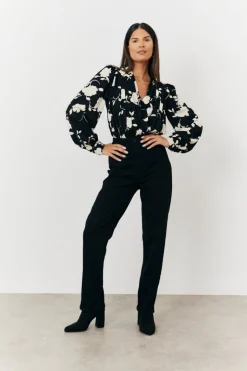 Floral Wrap Bodysuit