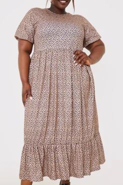 Frill Hem Midaxi Dress