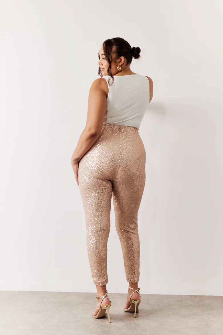Gold Premium Sequin Leggings