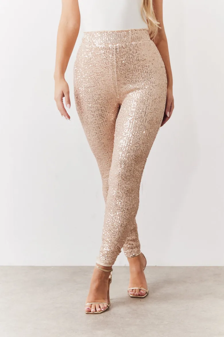Gold Premium Sequin Leggings