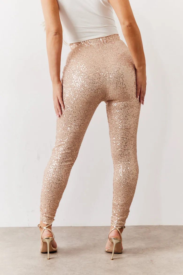 Gold Premium Sequin Leggings