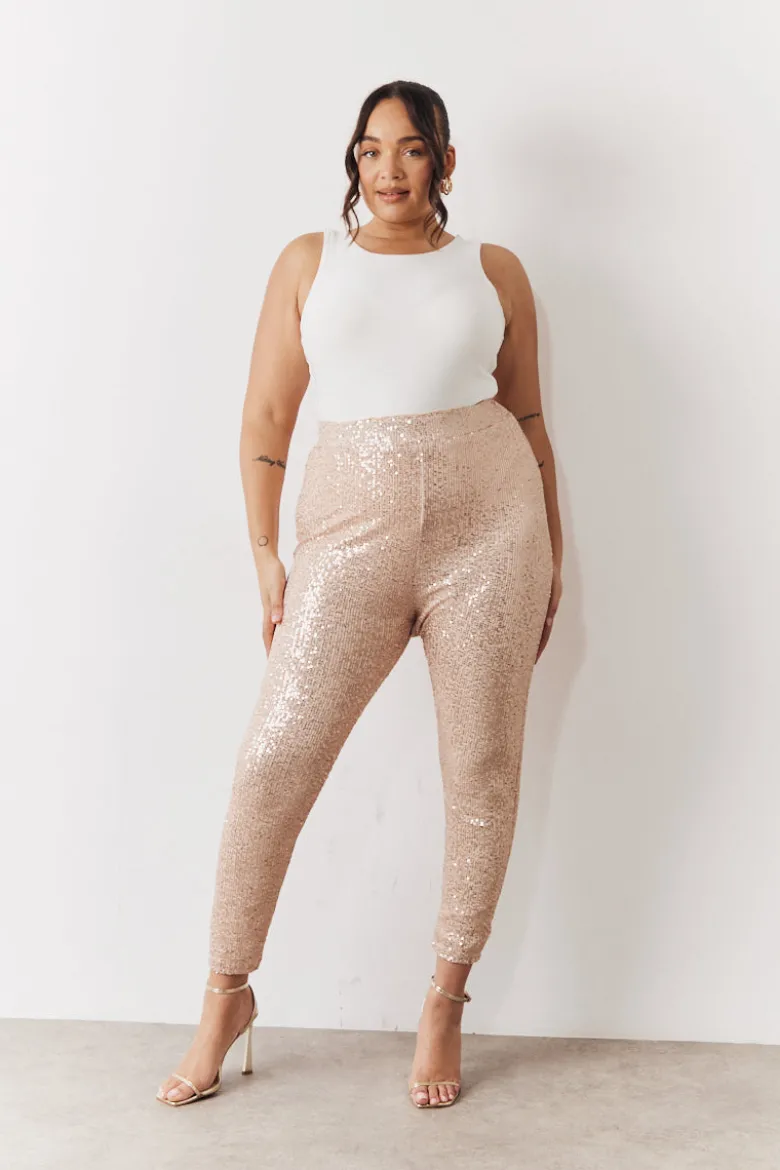 Gold Premium Sequin Leggings