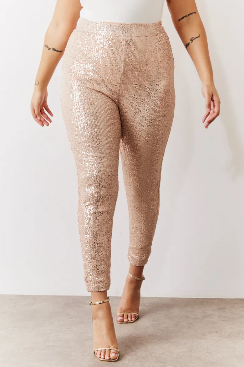 Gold Premium Sequin Leggings