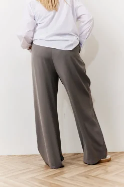 Grey Waistband Detail Tailored Trouser