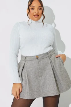 Herringbone Check Pleated Skort