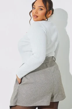 Herringbone Check Pleated Skort