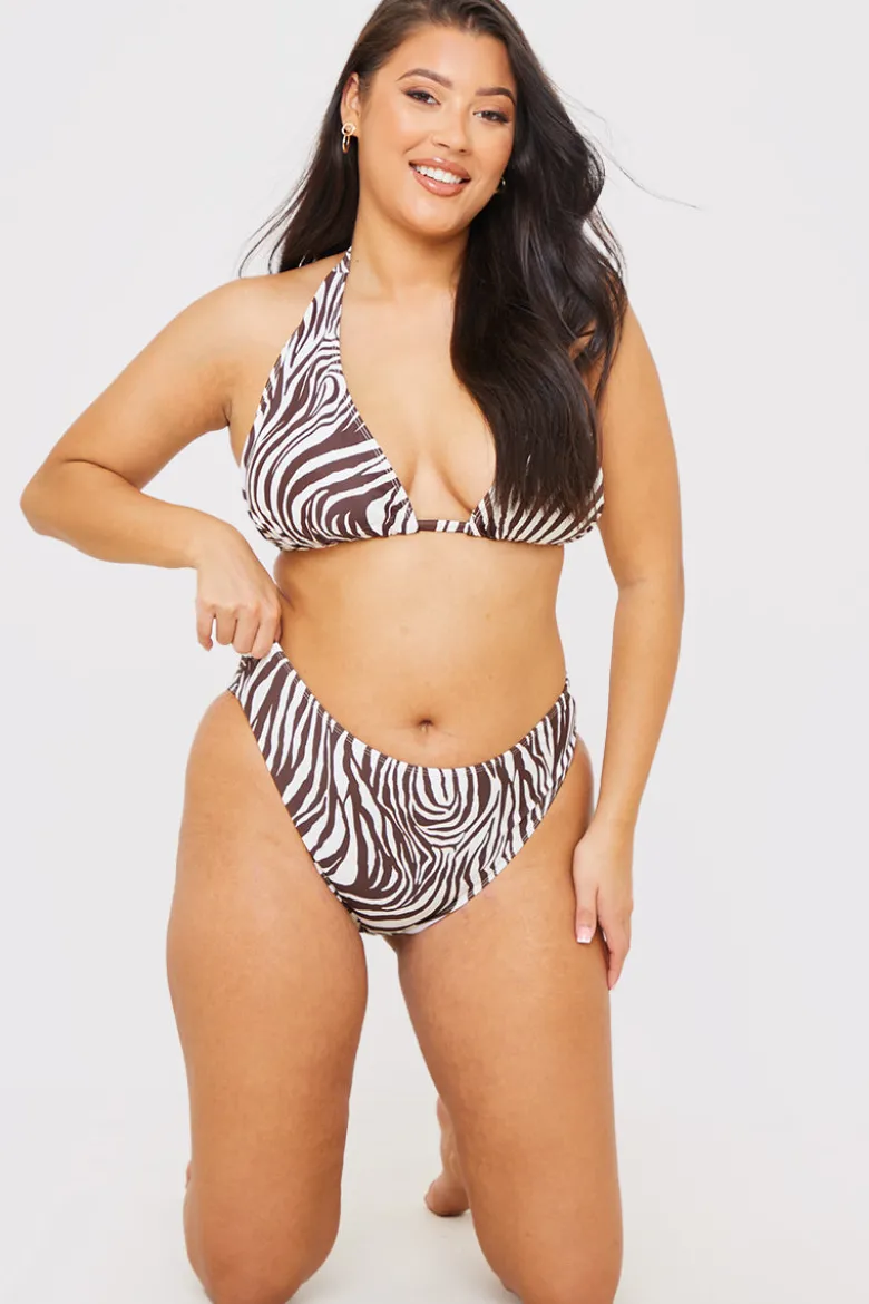 High Waisted High Leg Bikini Bottoms