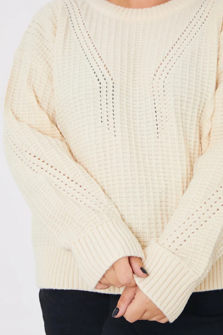 Honeycomb Stitch Knit Jumper