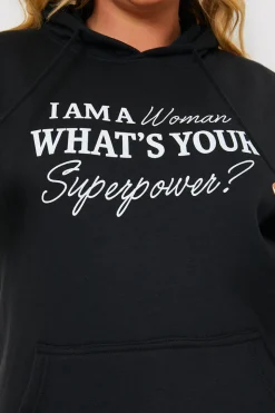 I am a Woman. What's your superpower?' Slogan Hoodie
