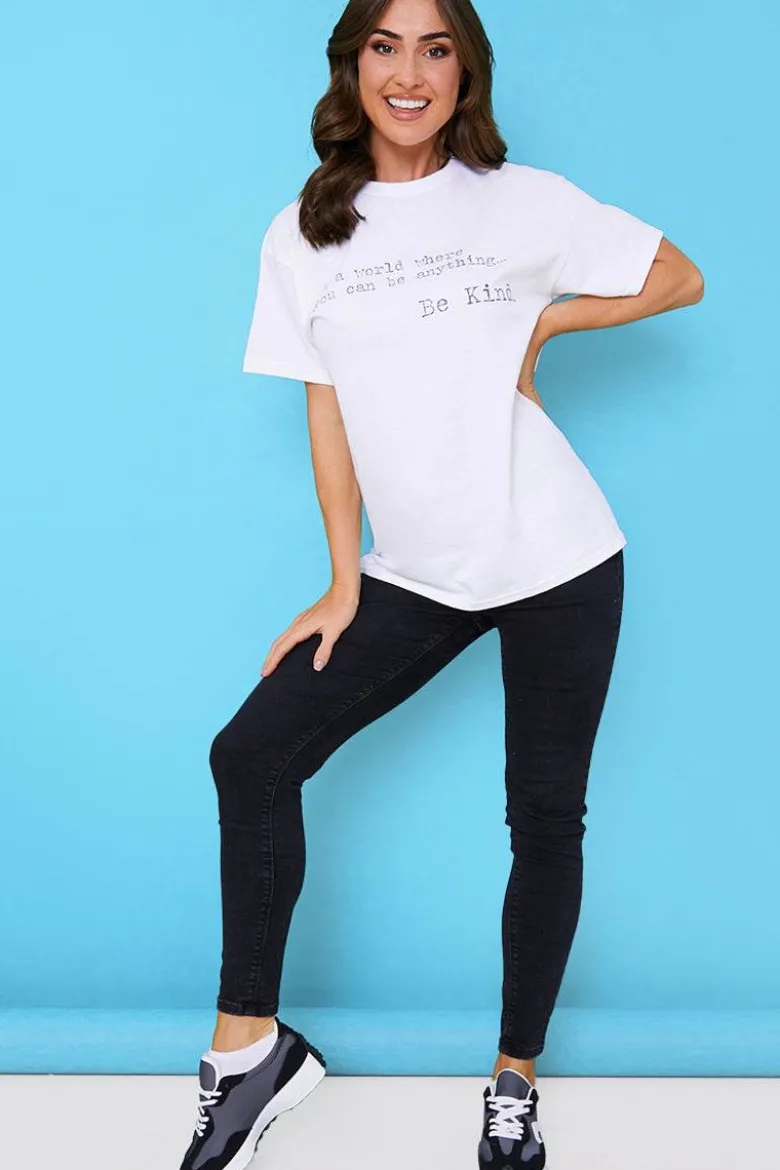 'IN A WORLD WHERE YOU CAN BE ANYTHING BE KIND' T-SHIRT