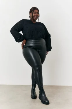 Jacquard Balloon Sleeve Bodysuit