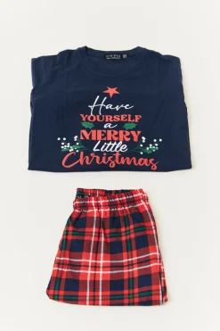 Kids Slogan Print Matching Family Pyjama Set